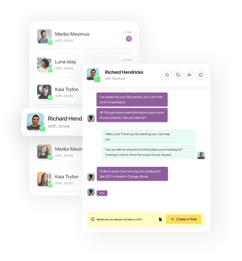 Chat with your customers via WhatsApp