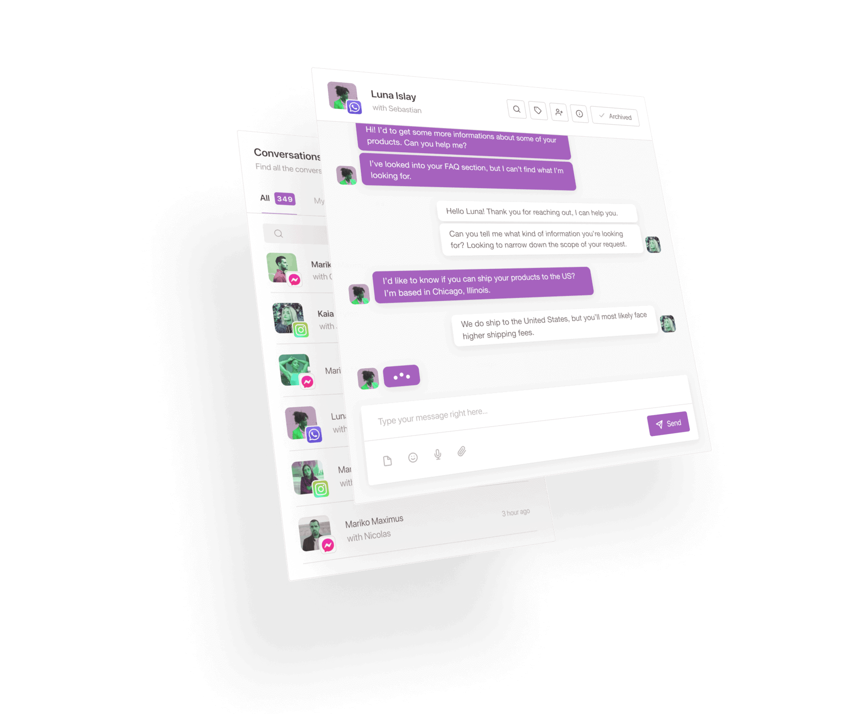 Centralize your messaging channels Centralize your messaging channels